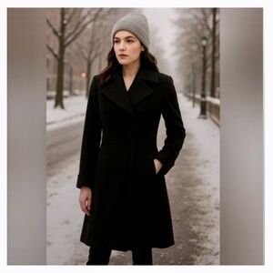 Jones New York  A-line Classic Wool Blend Coat